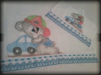 kits de fradas, fraldão e toalha de boca pra meninos :3